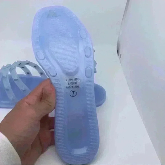 New SODA Blue Jelly Flats / Slides Sz 7 - Picture 5 of 6